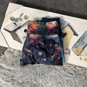 Mossimo Supply Co. Multicolor Nebula Galaxy Mountains Leggings Pants Women’s S